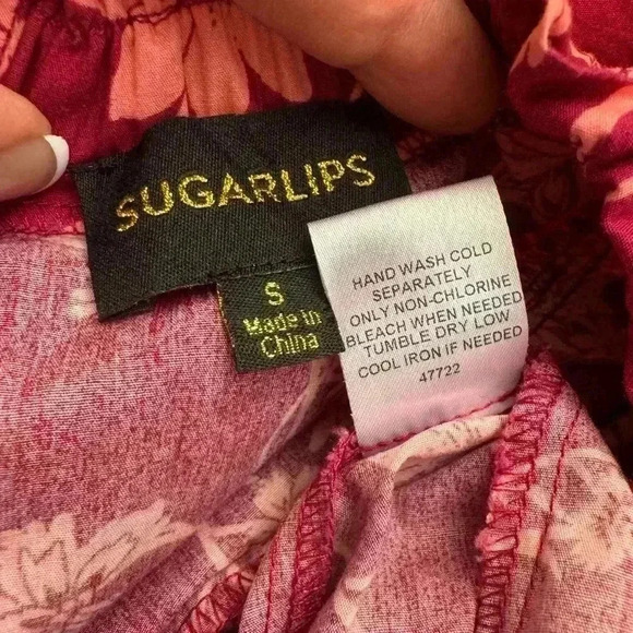 Sugar Lips Mulberry Floral Rowena Cotton Shift Dress Size Small. #319 - Picture 11 of 11